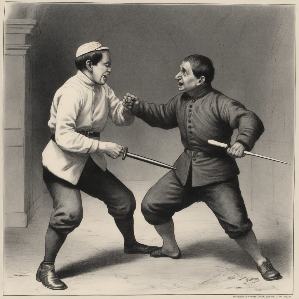 two gentlemen having at it
