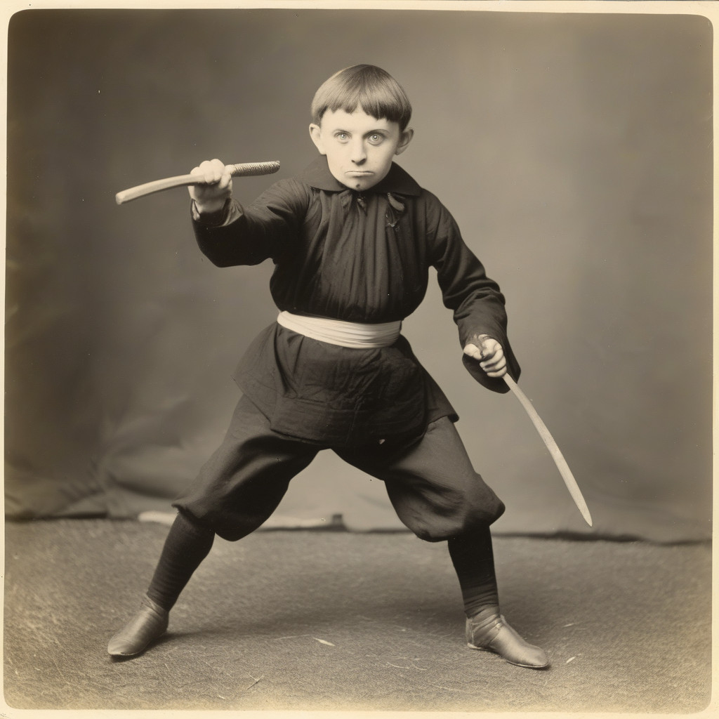 a young chap showing his stuff